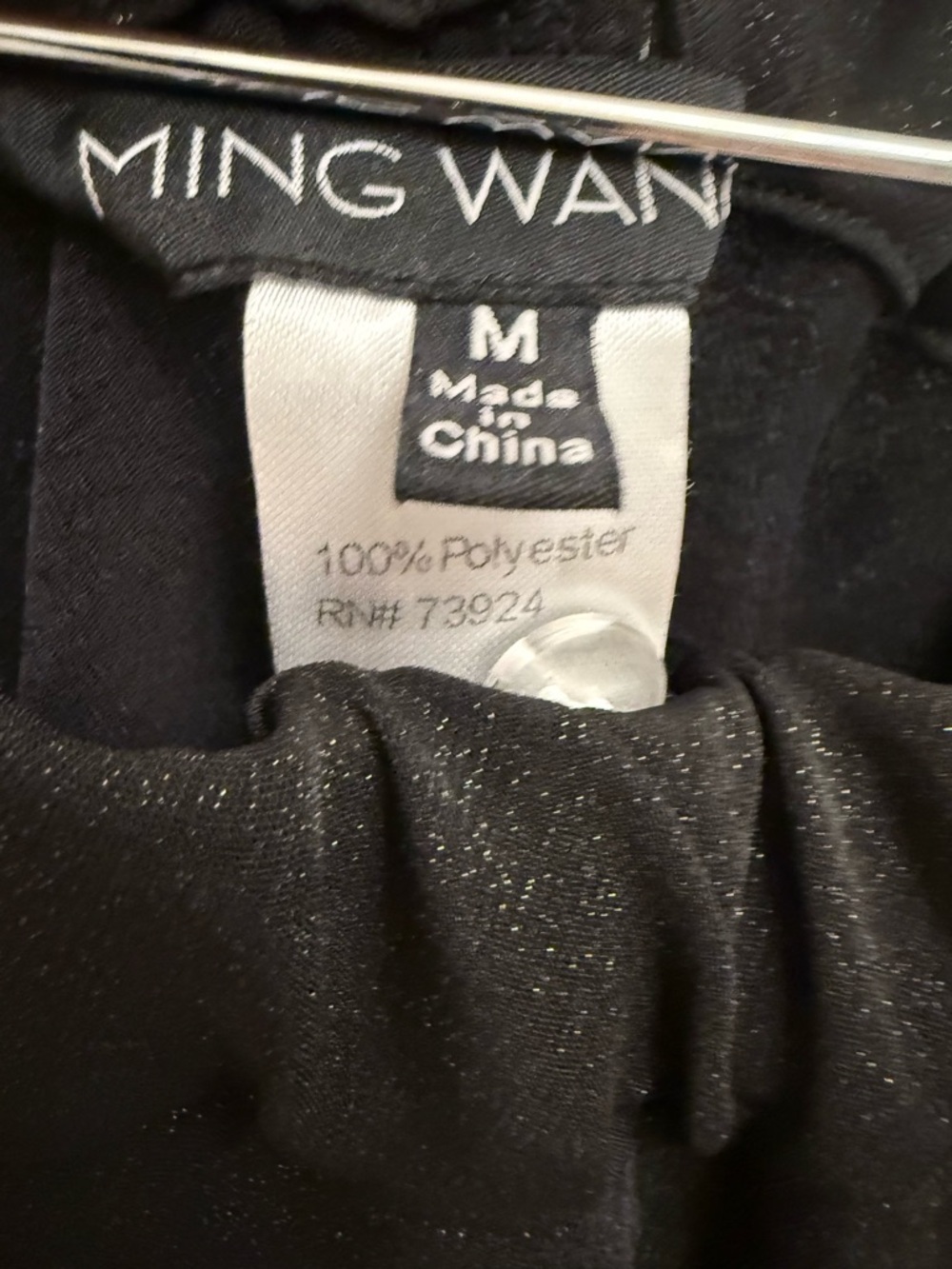 Ming Wang Black Sparkle Blouse